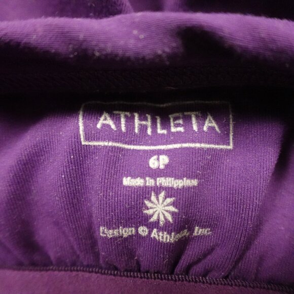 Athleta‎ Modra Halter Dress Women’s 6P Purple Built-In Bra Athleisure Bodycon - Picture 12 of 12